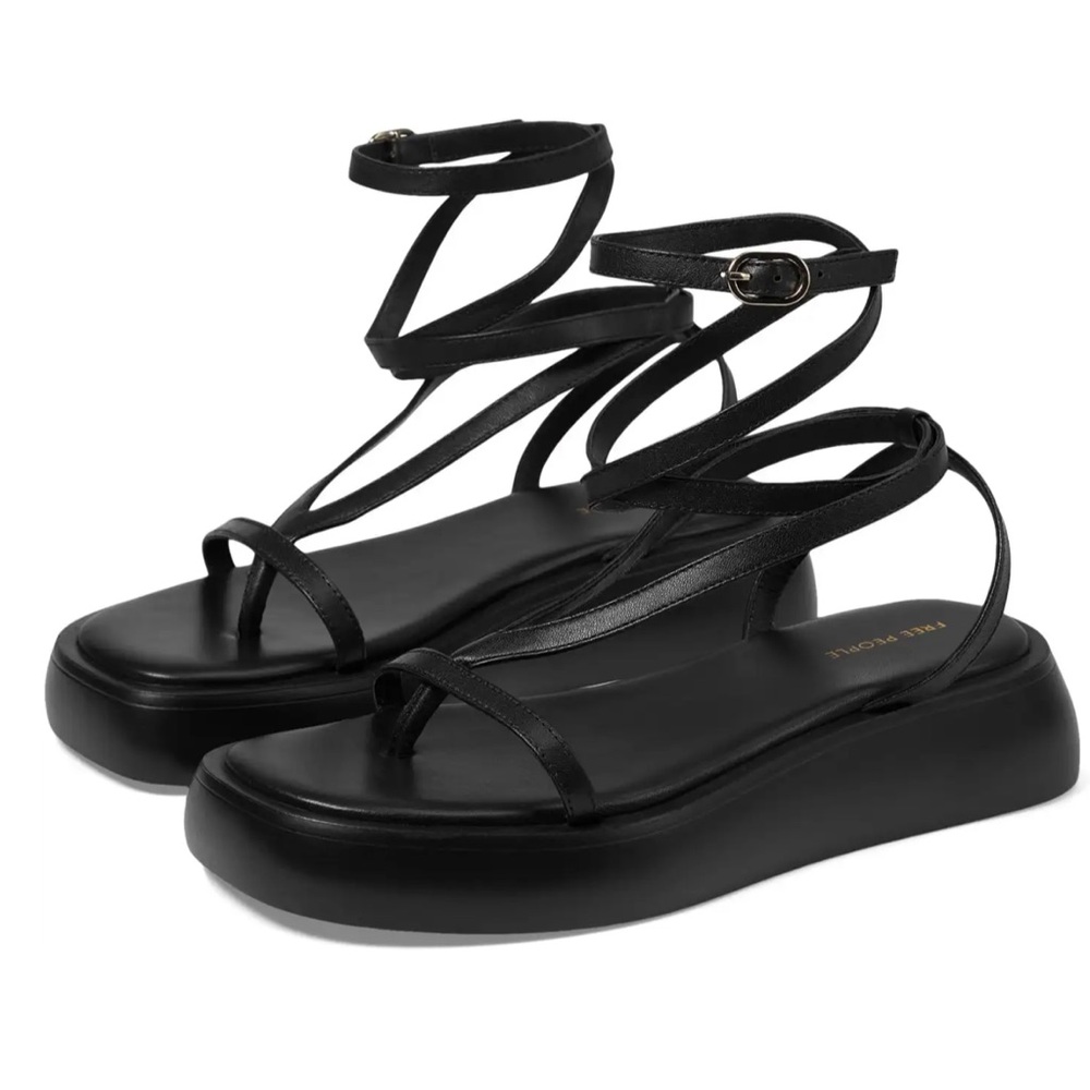 Excellent condition - Free People Winnie Wrap Flatform Sandal